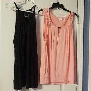 Lot of 2 XL New York & Company sleeveless tops